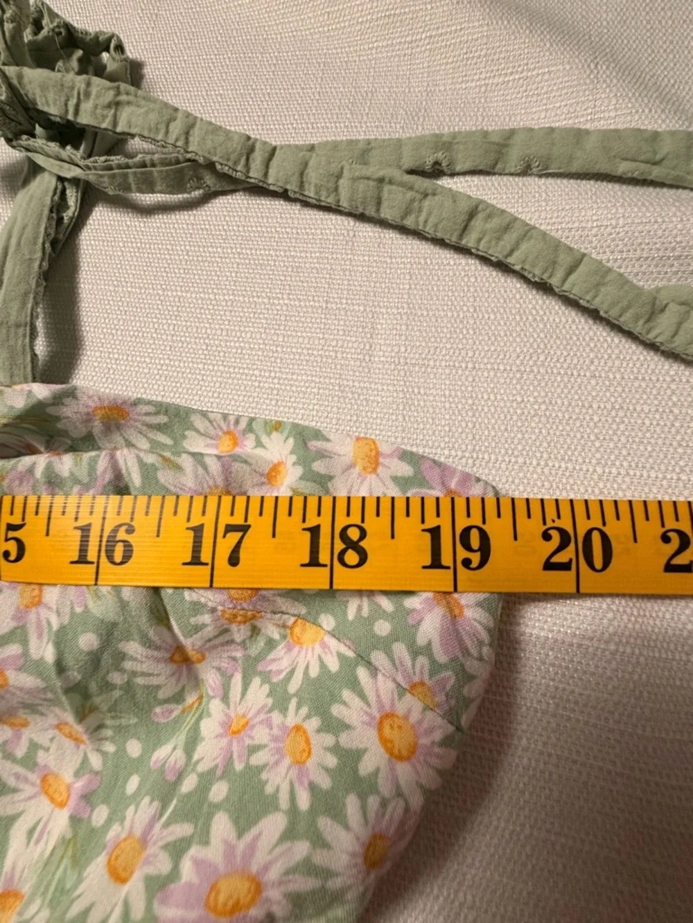 Women’s Floral Tie-Shoulder Mini Dress - Green - Picture 5 of 8